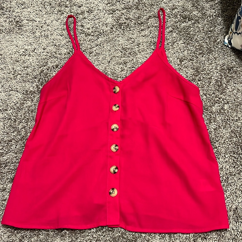 Paper Crane Buttoned Tank Top